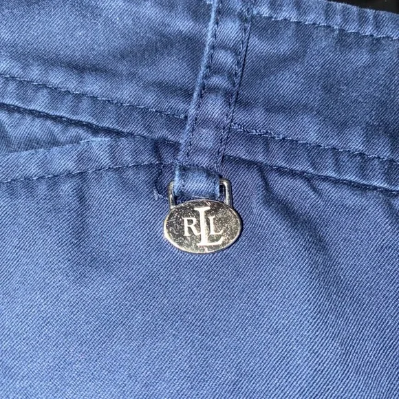 Lauren Ralph Lauren 100% Cotton Navy Blue Shorts Women Size 10 - Picture 4 of 9